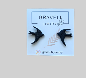 Swallow-shaped earrings