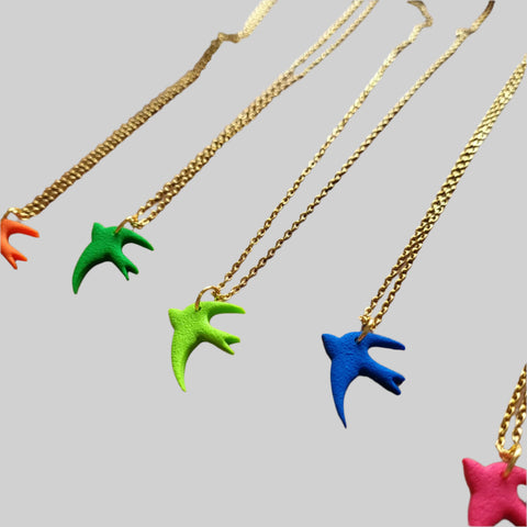 Swallow-shaped necklace