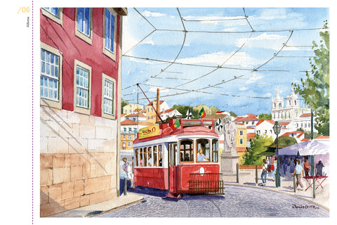 Book Lisboa Sintra Cascais in Watercolor