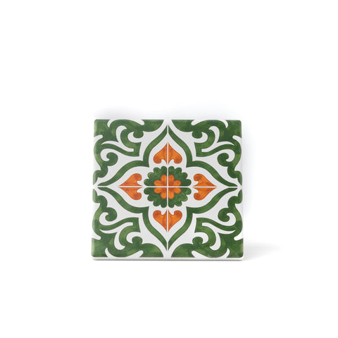 Baldosa decorativa - Azulejos de Portugal - Naranja y Bergamota