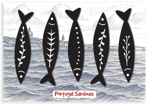 Postal sardinas 3D