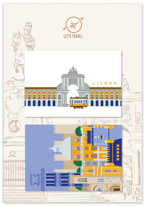 Pacote de 2 ímanes Lisboa