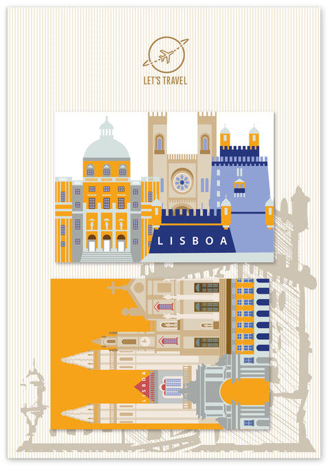 Pacote de 2 ímanes Lisboa