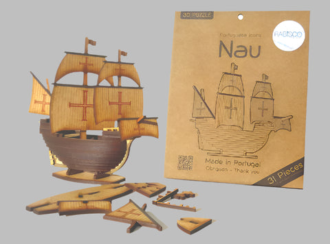 3D Ship Laser-cut wooden puzzle (MDF)