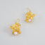 gold-plated silver earrings with pearl