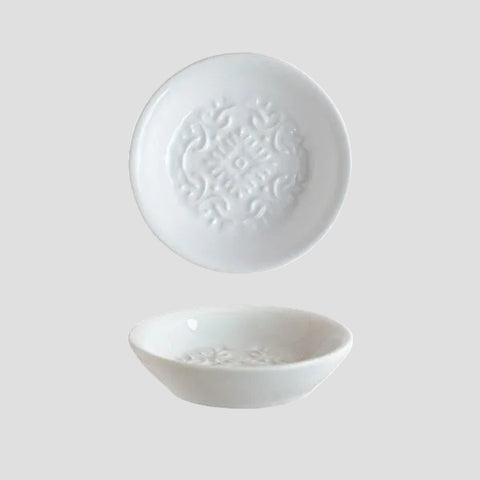 Platos de Aceite de Oliva AZULEJO BLANCO – Juego de 2