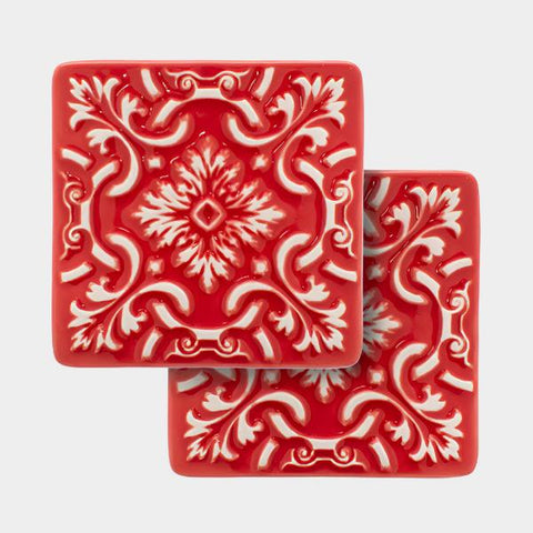 2 Coasters Ceramic Set