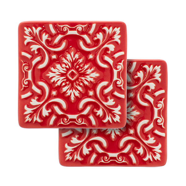 2 Coasters Ceramic Set