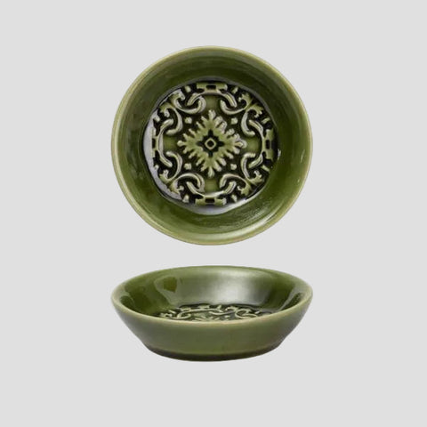 Platos de Aceite de Oliva VERDE AZULEJO – Juego de 2