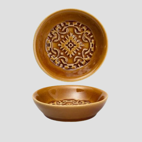 Platos de Aceite de Oliva OCRE AZULEJO – Juego de 2