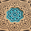 Cork and blue ceramic base