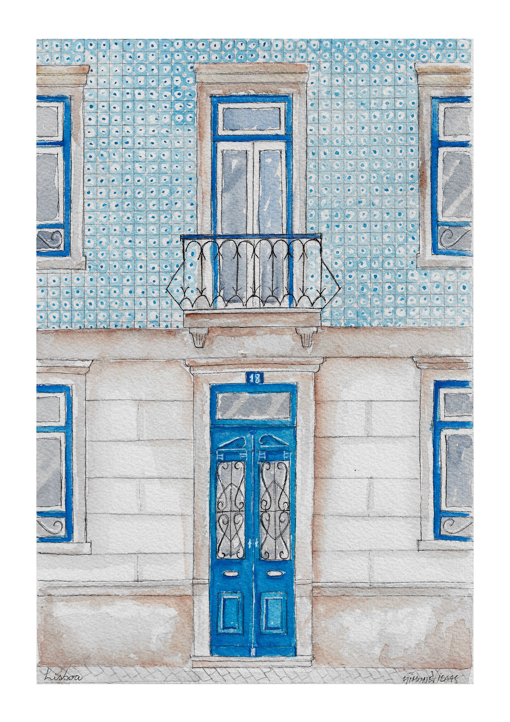 Watercolour Print Visit Lisboa Shop