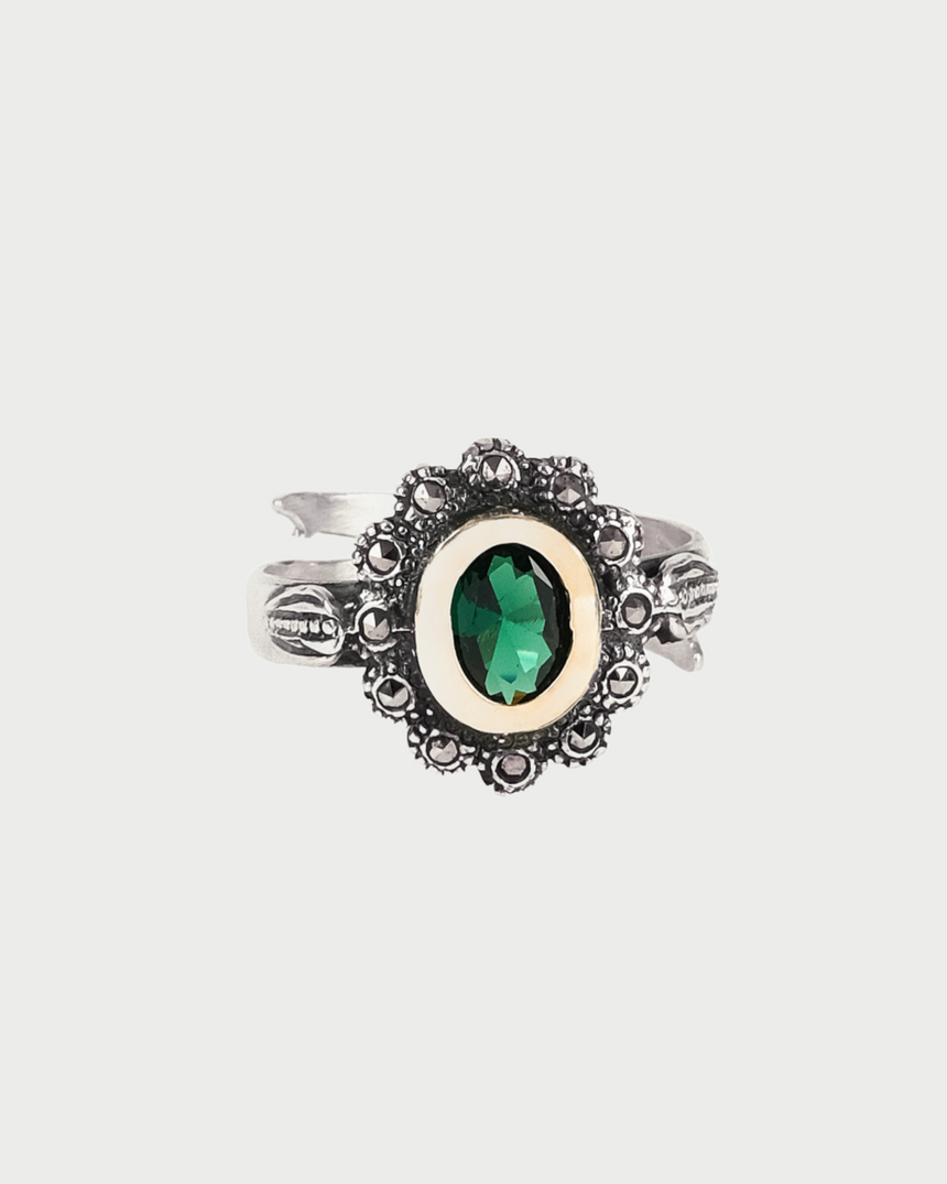 Ring green Marcasites