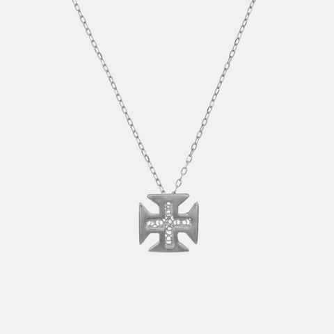 Necklace Cross of Christ in Silver