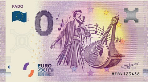 El billete de recuerdo oficial de 0€ - Fado