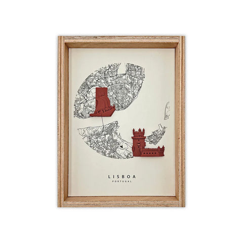 Various paintings with 3D pieces