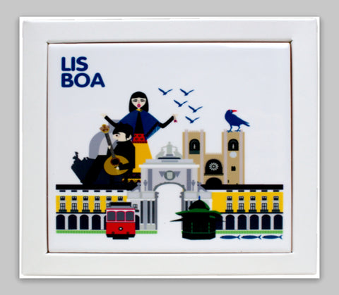 Rua Augusta Arch Printed Tile coaster