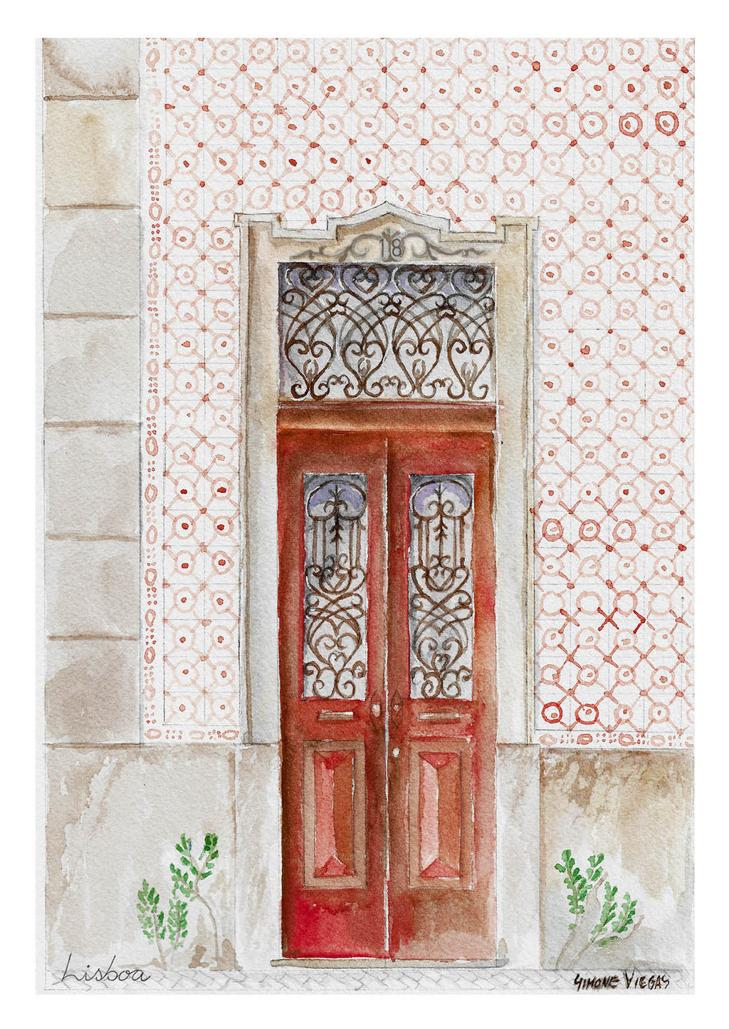 Watercolour Print Visit Lisboa Shop
