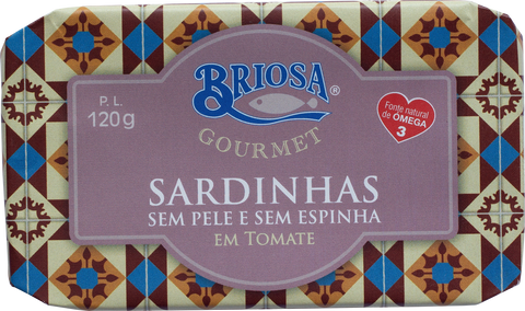 Sardinhas sem pele e sem espinhas em molho de tomate - Briosa