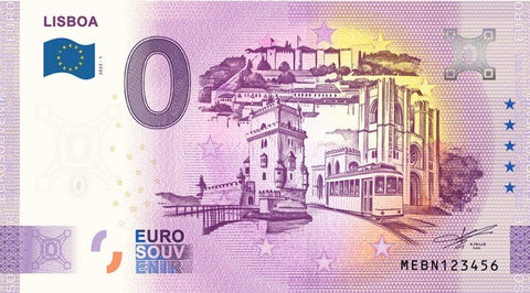 El billete de recuerdo oficial de 0 € - Lisboa