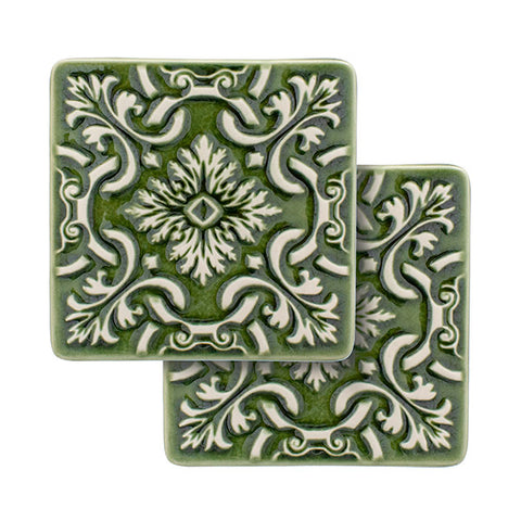 2 Coasters Ceramic Set