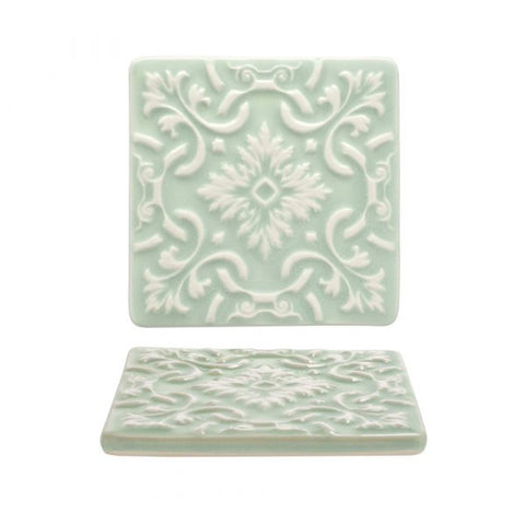 2 Coasters Ceramic Set