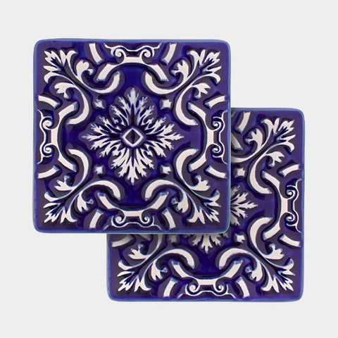 2 Coasters Ceramic Set