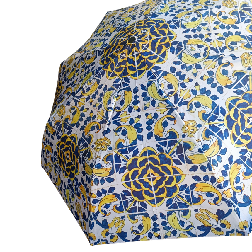 Guarda-chuva de azulejos portugueses do século XVII Camélia