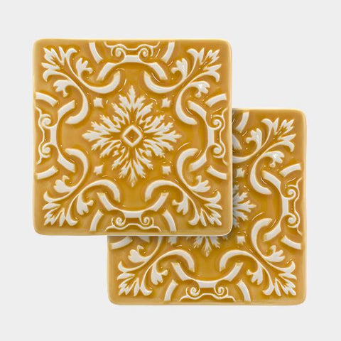 2 Coasters Ceramic Set