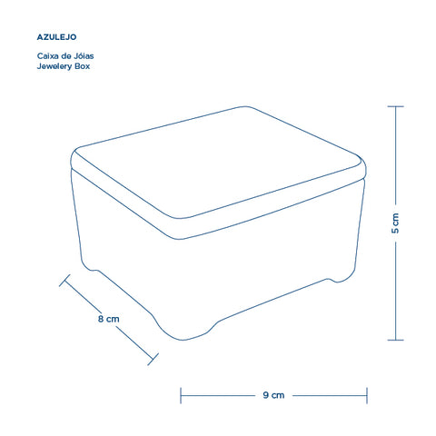 Caixa Jóias em Cerâmica 