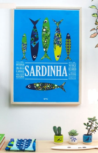 Cartel Sardinas verdes