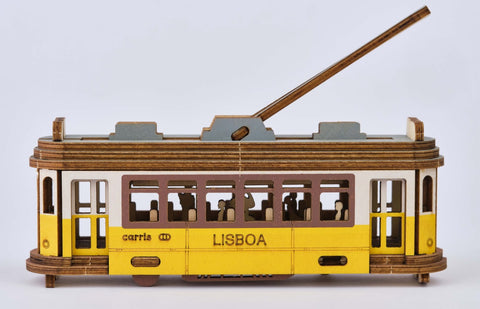 Tranvía de Lisboa 3D Puzzle magnético de madera