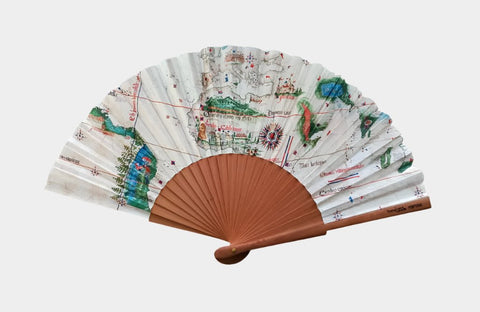 Fan with planisphere design