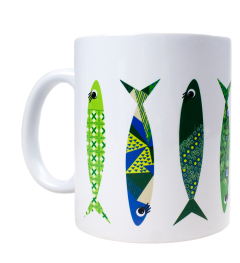 Caneca de Cerâmica Sardinhas